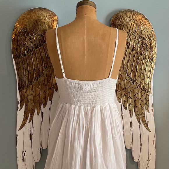 White embroidered Summer Midi Dress - Picture 3 of 6